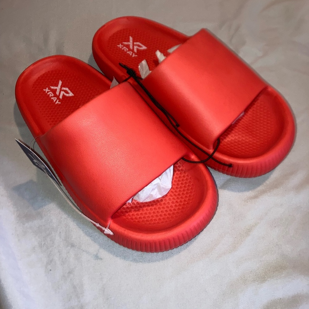 New red slides Boys size 2